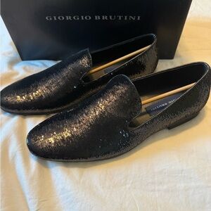 Giorgio Brutini Shimmering Black Men's Loafers